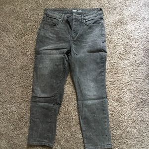 Gray Straight Leg Jeans
